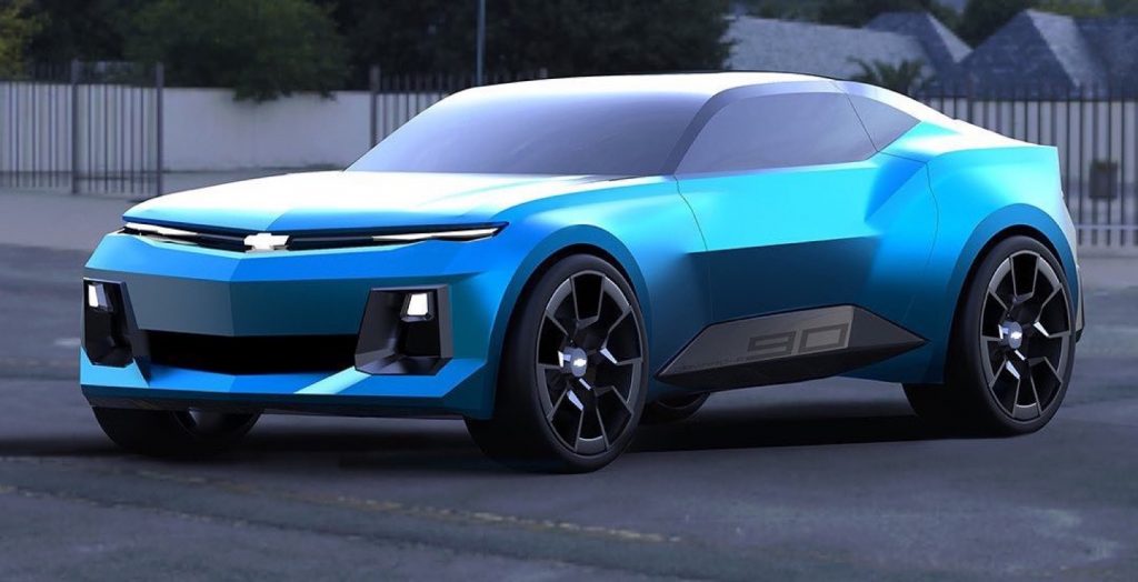 Artist Imagines Futuristic, All-Electric Chevy Camaro Concept