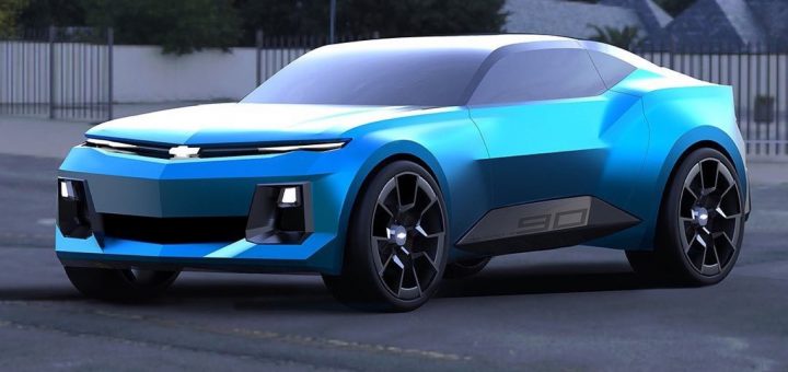 Artist Imagines Futuristic, All-Electric Chevy Camaro Concept