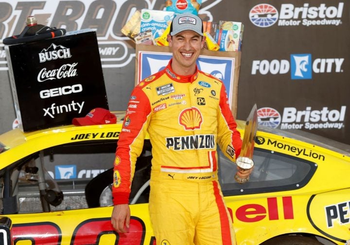 Logano Takes Unexpected Victory In First NASCAR Bristol Dirt Race: Video