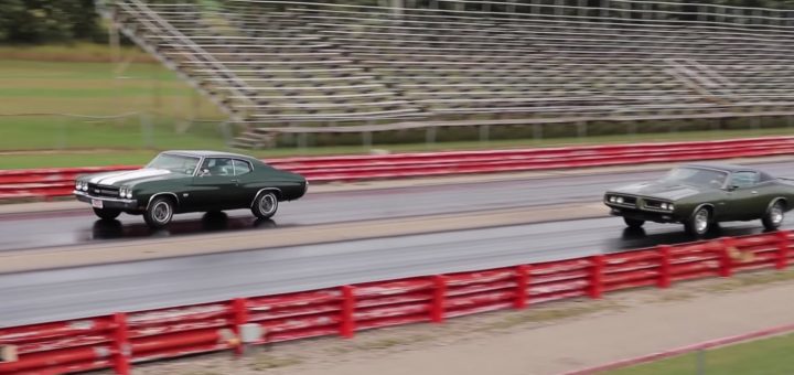 1970 Chevy Chevelle SS Goes Drag Racing With 1971 Dodge Charger R/T: Video