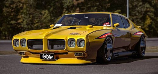 Widebody 1970 Pontiac GTO Rendering Is A Modernized Hot Rod