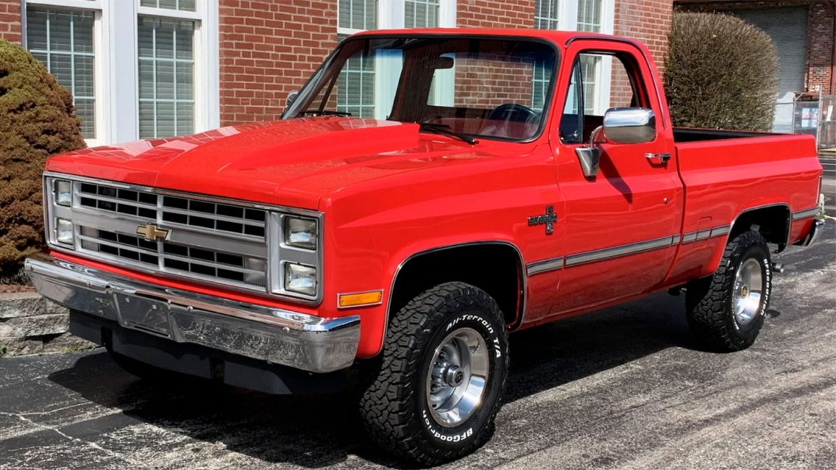 Pristine 1987 Chevy K10 Silverado Pickup Sells For $40K At Auction