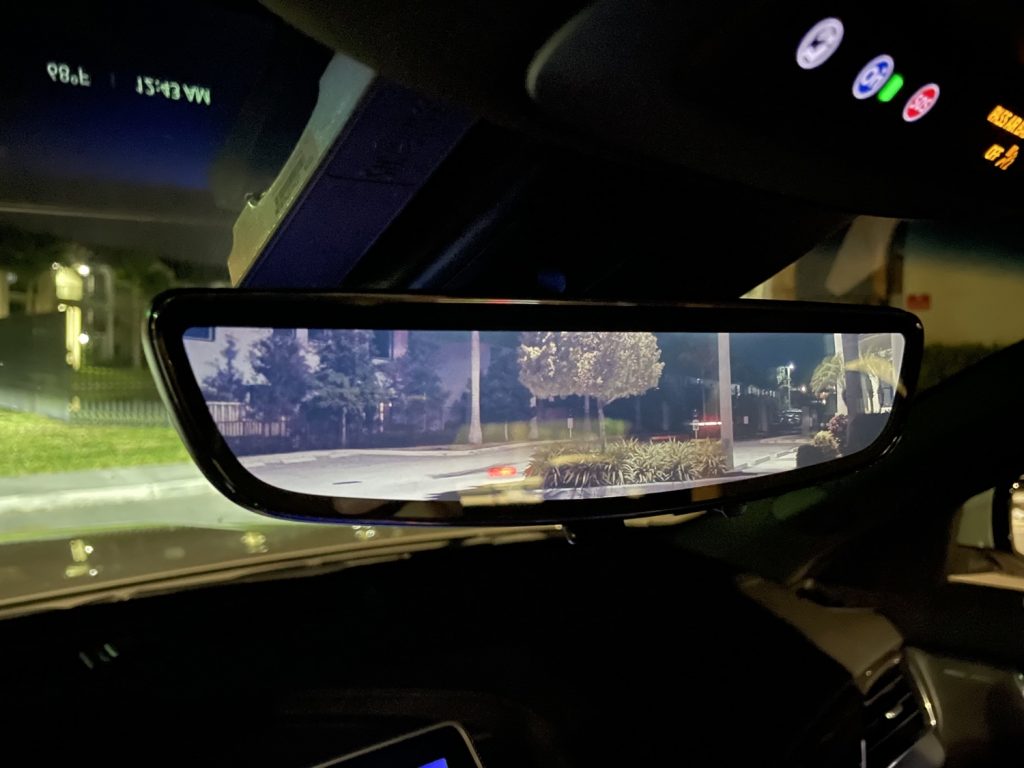 A photo of the Rear Camera Mirror in action in the Cadillac CT5-V.