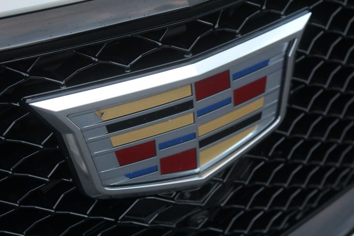 The Cadillac logo. 