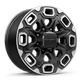 20-inch high gloss Black aluminum wheels with machined accents (SKX)