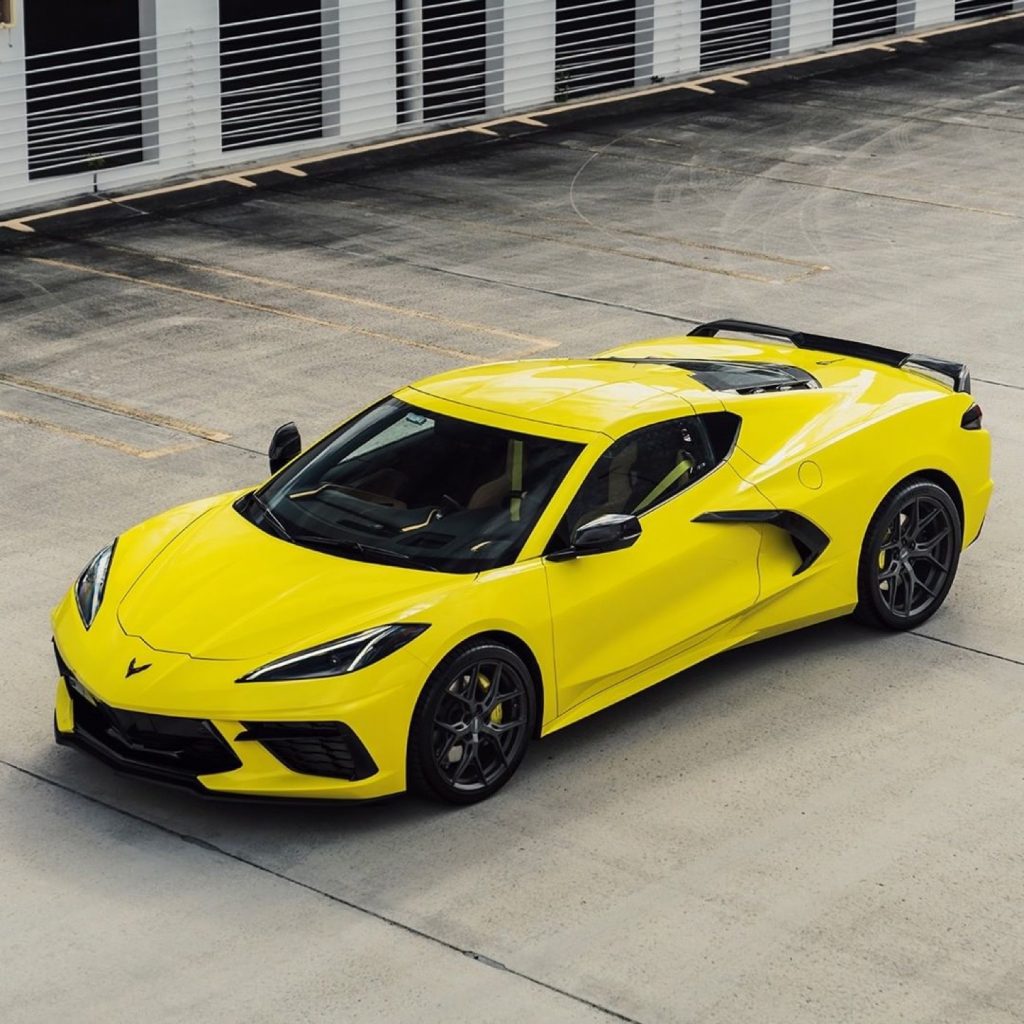 C8 Corvette Combos Black And Yellow With Vossen HF-5 Wheels