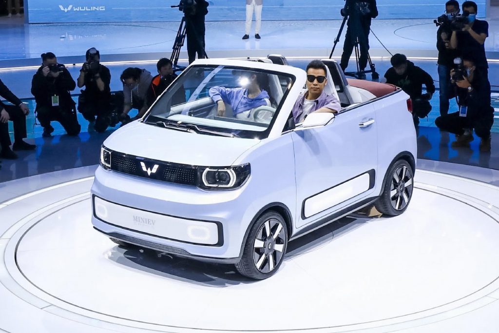 Wuling Unveils Hong Guang MINI EV Cabrio Show Car In China