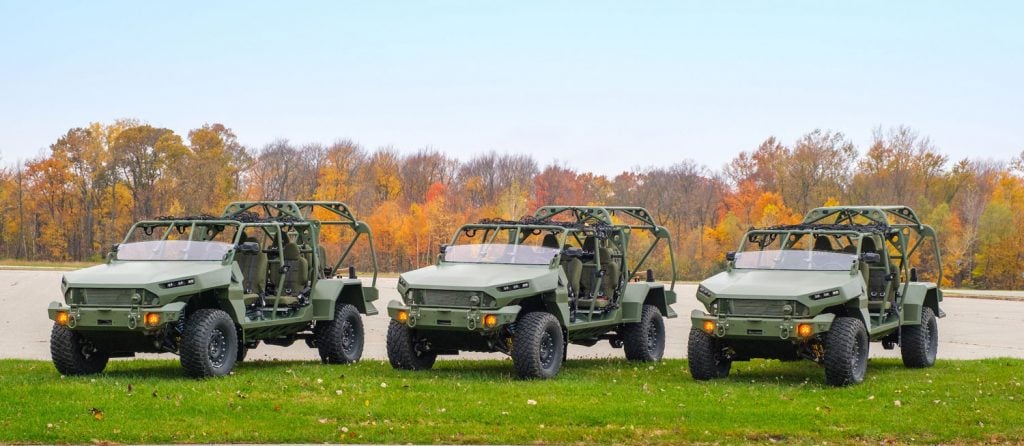 GM Defense currently provides the U.S. military with the GM ISV (Infantry Squad Vehicle)