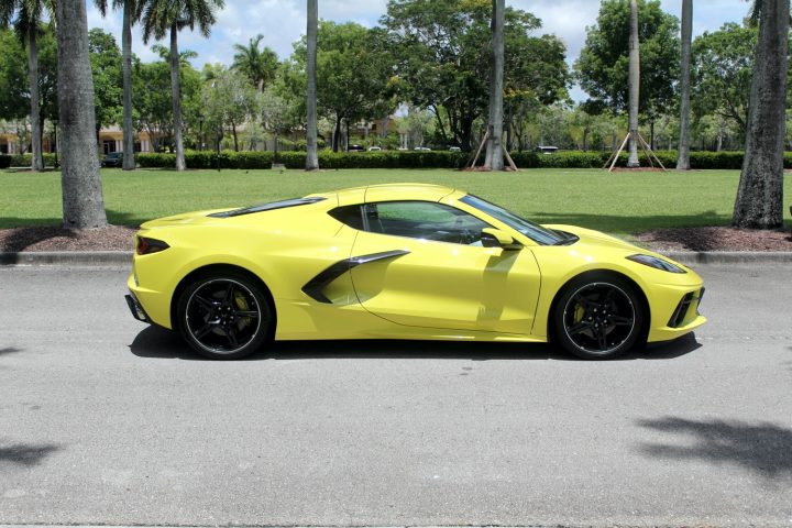 Side view of the Chevy Corvette.