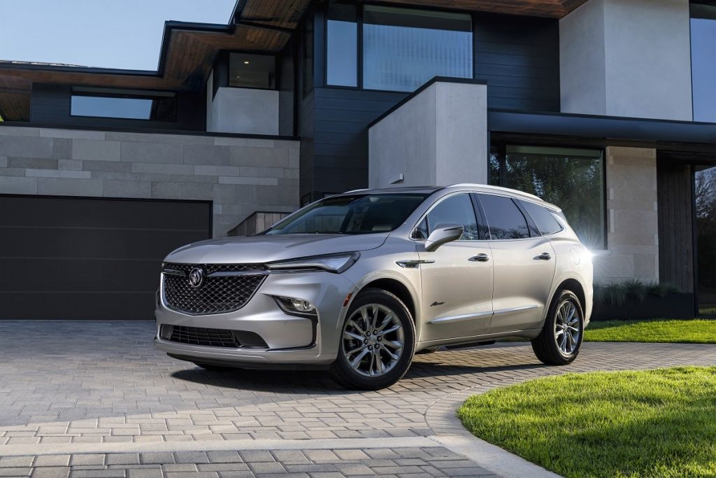 2022 Buick Enclave Avenir pictured here. Not equipped with Black Accent package.