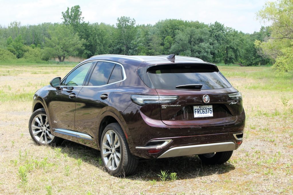 Rear three quarters view of the Buick Envision.
