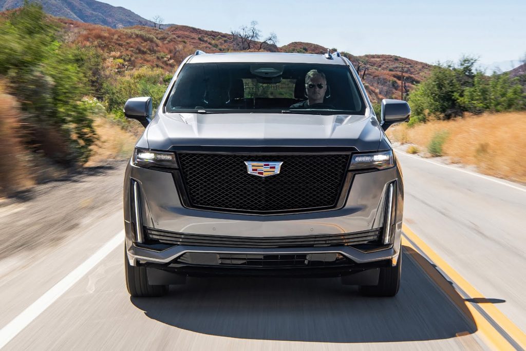 The front end of the fifth-generation Cadillac Escalade.