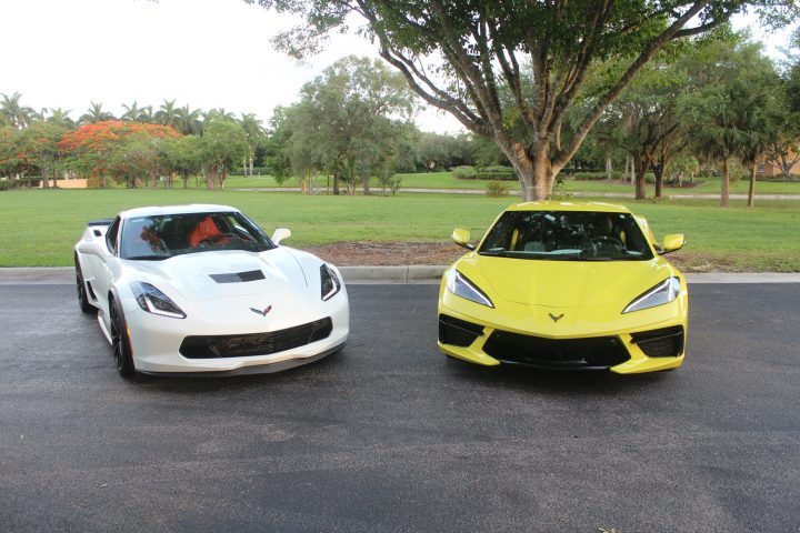 C7 Chevy Corvette Grand Sport and C8 Chevy Corvette Stingray.