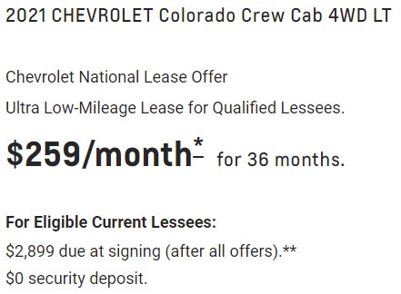 Chevy Colorado lease