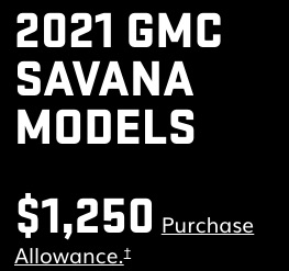 GMC Savana discount