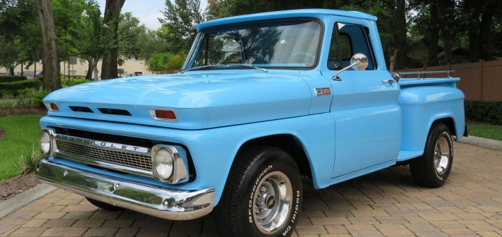 North Carolina Blue 1965 Chevy C10 Stepside Pickup For Sale