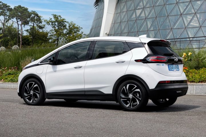 A national lease offer remains available on the 2023 Chevy Bolt EV all-electric subcompact crossover, shown here. A next-generation Chevy Bolt will arrive in 2025.