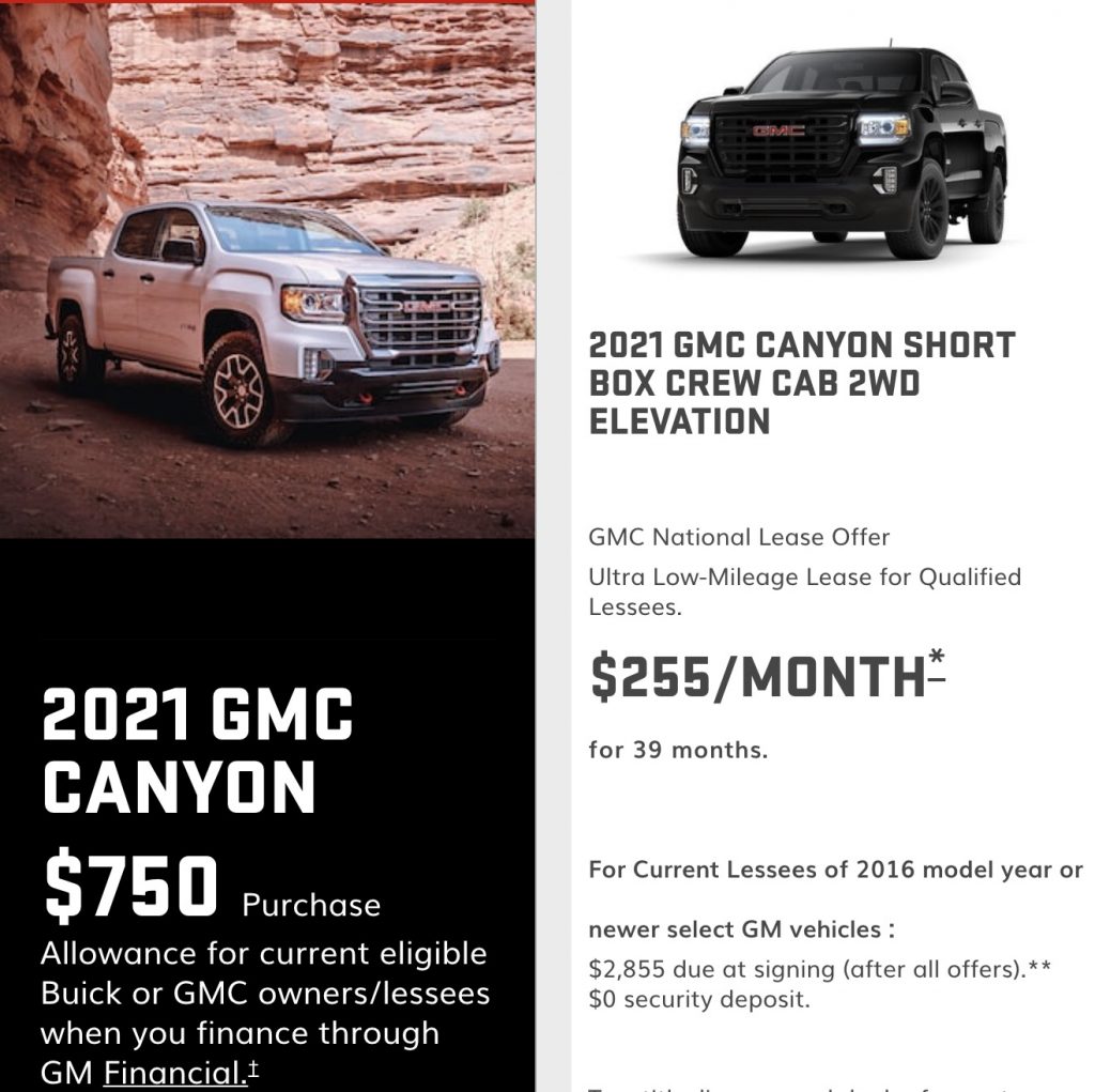 GMC Canyon discount