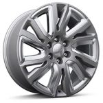 22-inch 6-spoke Midnight Silver machine-faced aluminum wheels with Chrome inserts (SEW)