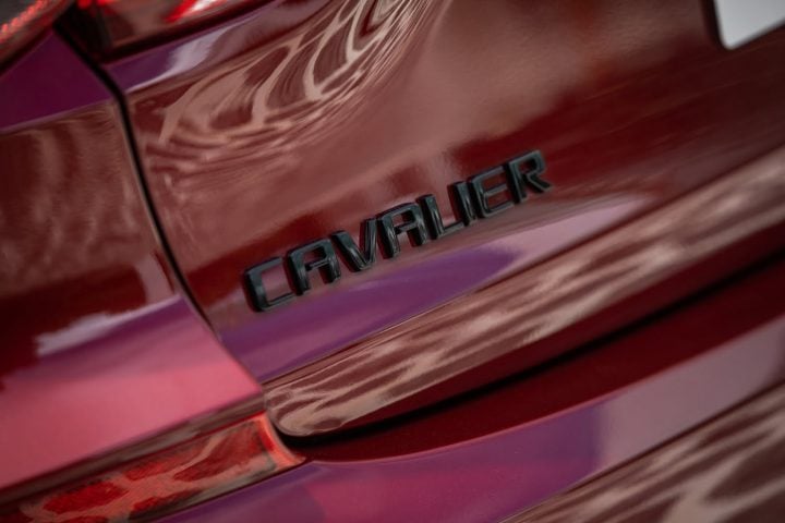 Chevy Cavalier badge.
