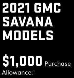 GMC Savana discount