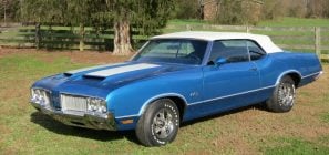 Viking Blue 1970 Oldsmobile 442 Convertible For Sale