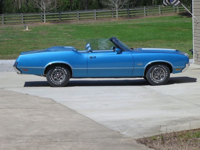 Viking Blue 1970 Oldsmobile 442 Convertible For Sale