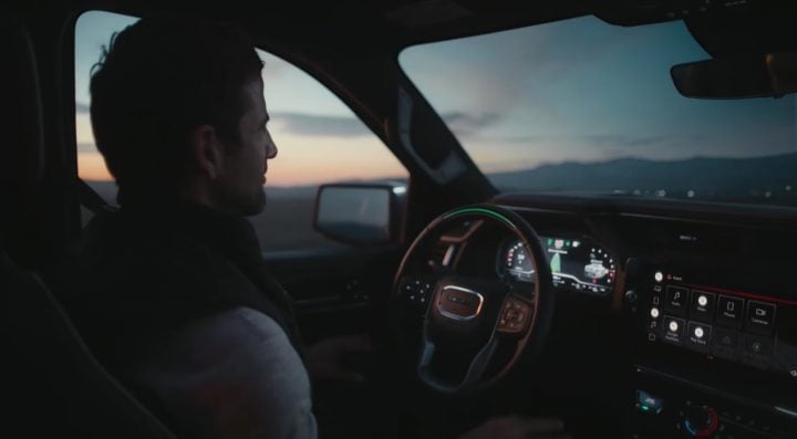 Driving with Super Cruise in a GMC Sierra 1500. 