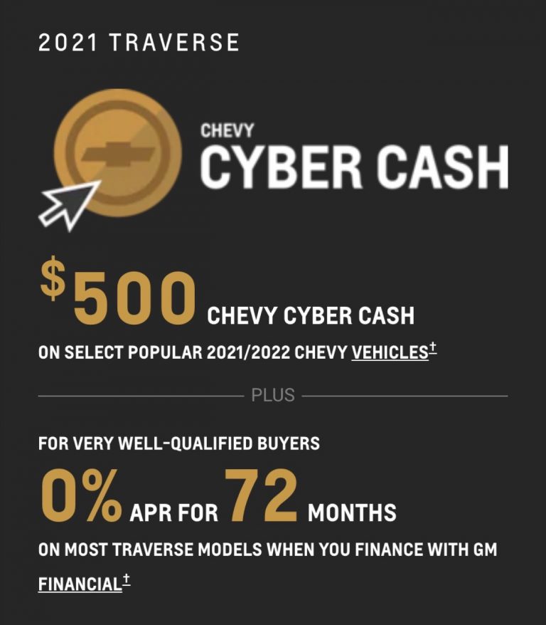 Chevy Traverse Discount Offers 500 Rebate In November 2021