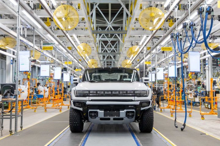 GMC Hummer EV on the assembly line at Factory Zero.
