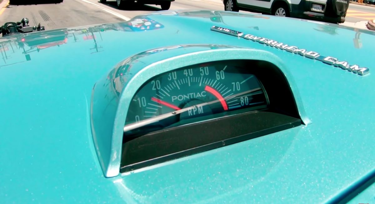 1968 Pontiac Firebird Sprint Jay Leno S Garage 005 Hood Tachometer 1968 Pontiac Firebird Sprint Jay Leno S Garage 005 Hood Tachometer
