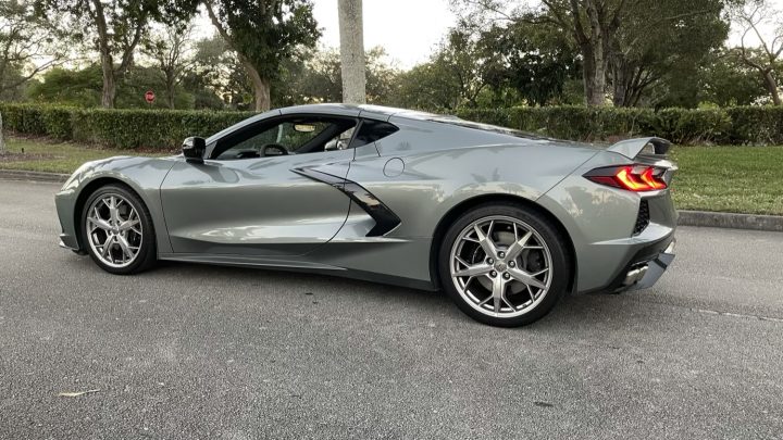 Side view of the Chevy Corvette Stingray.