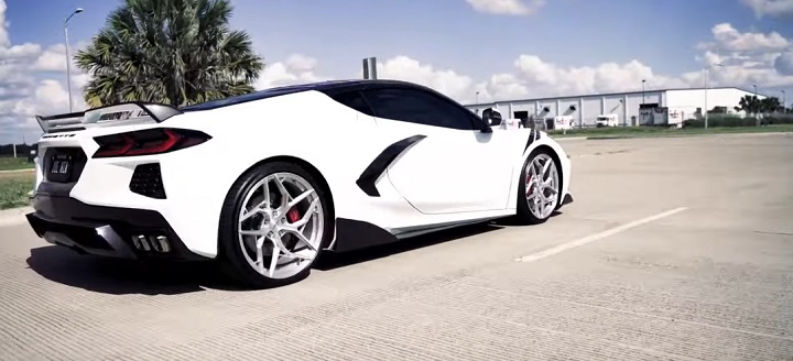 C8 Corvette Riding On Aerolarri Thresher Wheels: Video