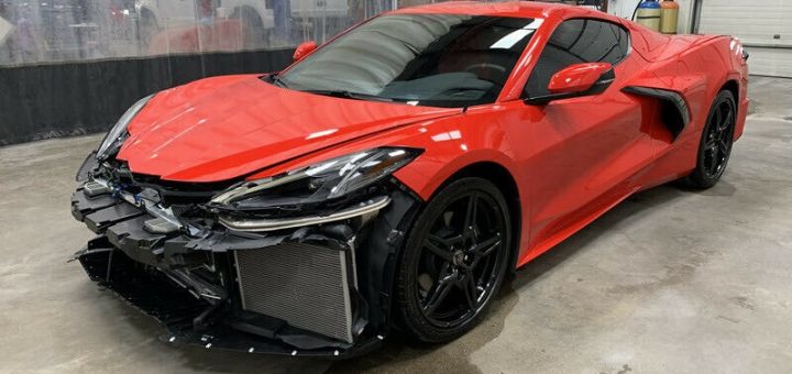 PICS] Yet Another Wrecked 2020 Corvette Stingray Listed for Sale