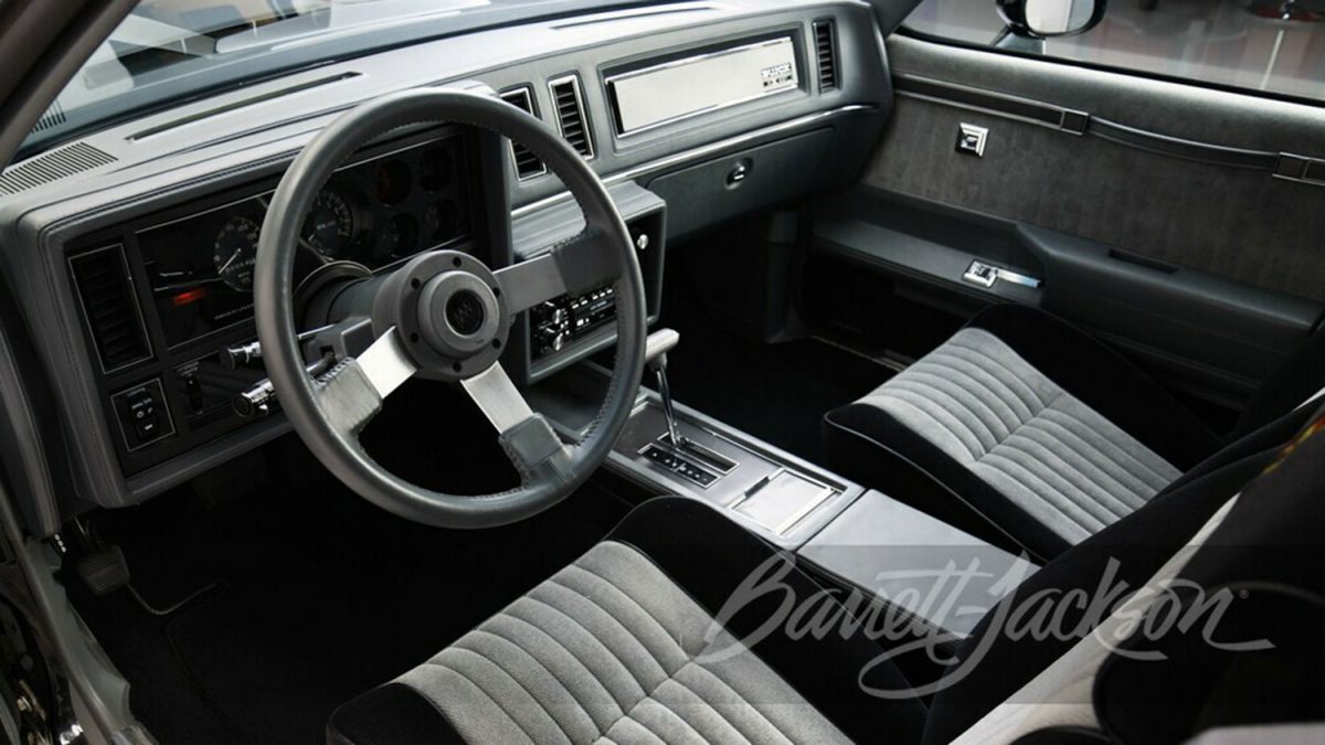 1987 Buick GNX – interior 001 – Barrett-Jackson – Regal Black – seats ...