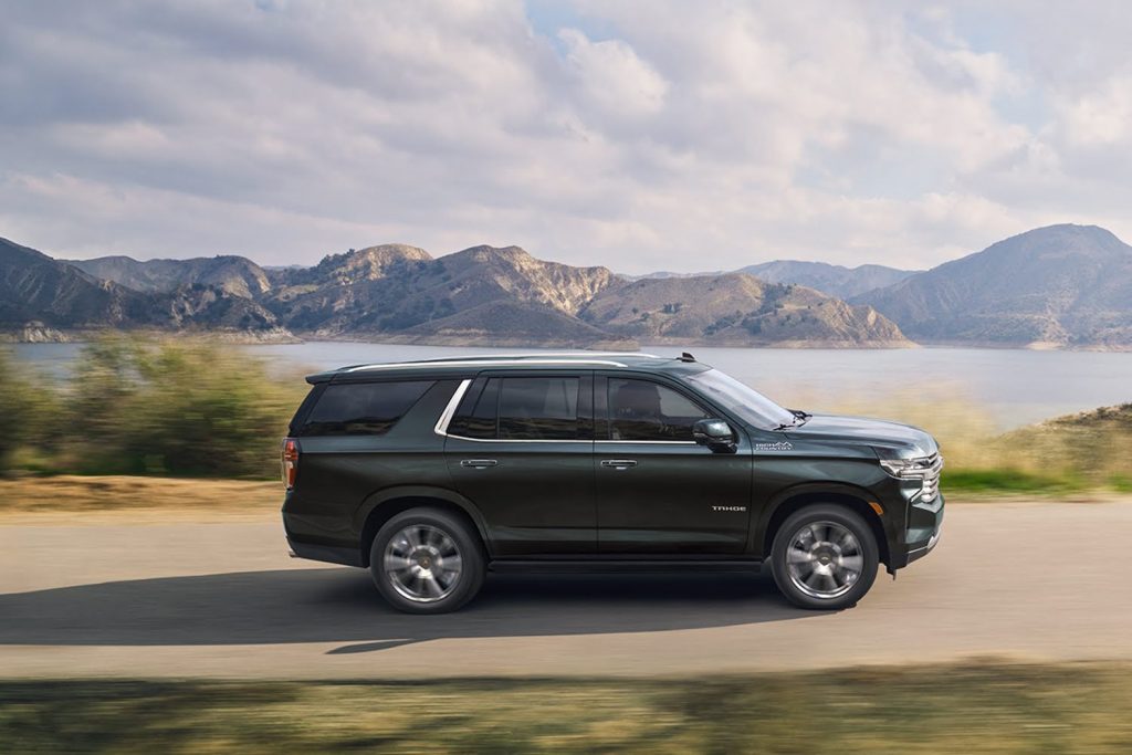 This is the 2022 Chevy Tahoe High Country. The Tahoe is GM's best-selling SUV and one of its top-selling models overall.