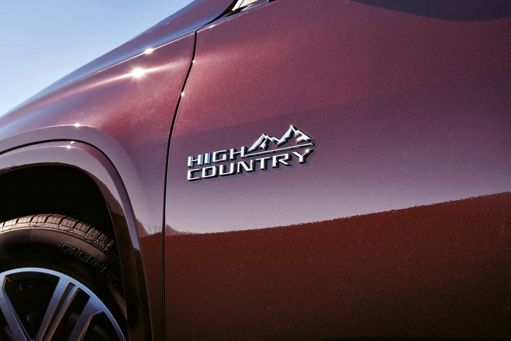 High Country badging on the Chevy Traverse.