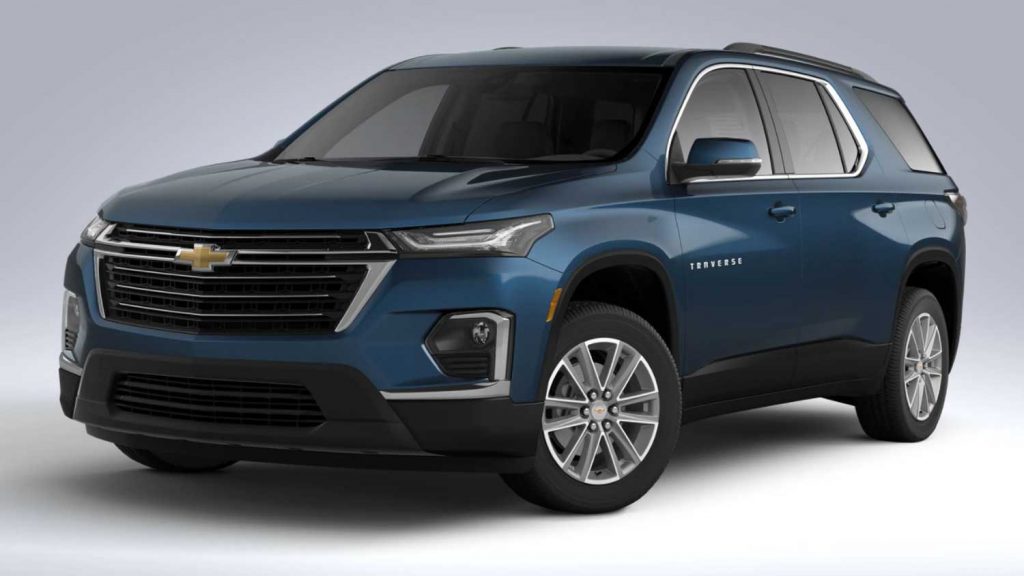 2022 Chevy Traverse painted in Northsky Blue Metallic (GA0).