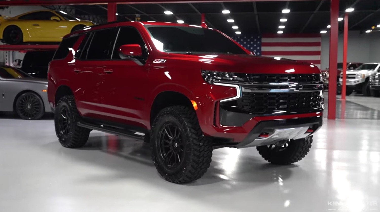 2022 Chevrolet Tahoe Z71 – Cherry Red Tintcoat – lifted aftermarket ...