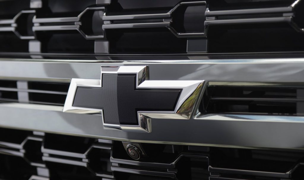A Chevy Bow Tie badge on the Chevy Tahoe Z71.