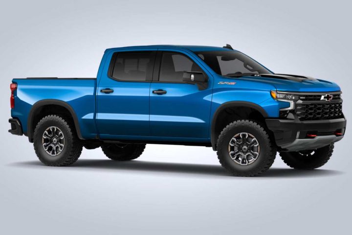 2022 Chevy Silverado 1500 New Glacier Blue Metallic Color