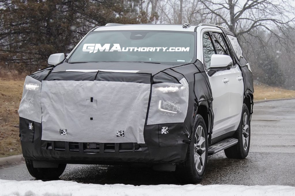A photo of a prototype 2024 Chevy Tahoe undergoing testing in March 2022.