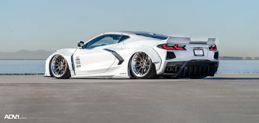 Slammed Widebody C8 Corvette Shows Off ADV10RF Wheels