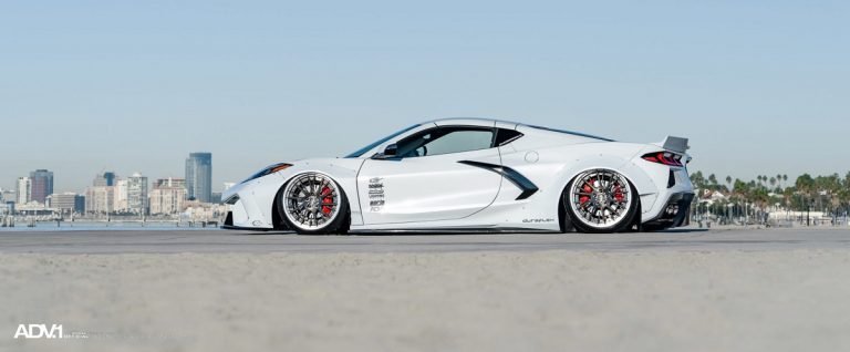 Slammed Widebody C8 Corvette Shows Off ADV10RF Wheels