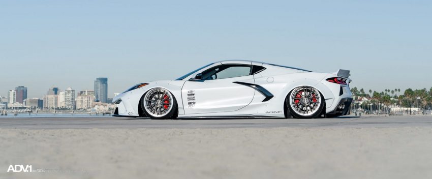 Slammed Widebody C8 Corvette Shows Off Adv10rf Wheels