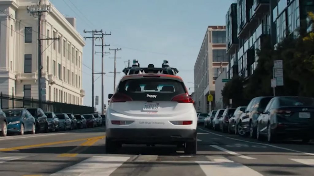 A Cruise autonomous vehicle on the streets of San Francisco.
