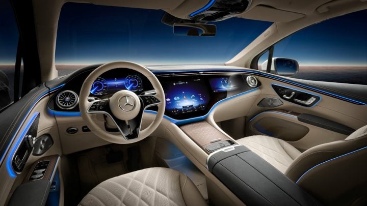 Mercedes-Benz EQS SUV interior.