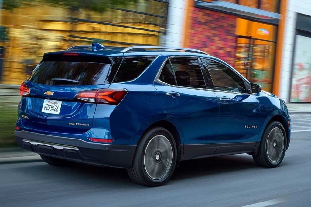 Shown here is the 2022 Chevy Equinox compact crossover in the range-topping Premier trim level. 