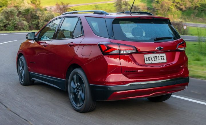 Rear three quarters view of the Chevy Equinox.