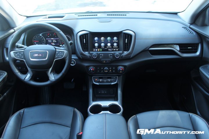 Cockpit view of the GMC Terrain. 